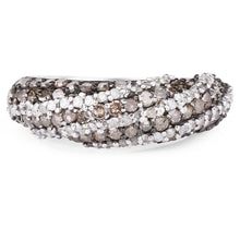 Load image into Gallery viewer, 1.25 Carat Genuine Champagne Diamond &amp; White Diamond .925 Sterling Silver Ring
