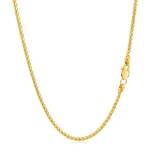 Load image into Gallery viewer, 14k Yellow Gold Round Wheat Chain 1.5mm
