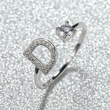 Load image into Gallery viewer, Popular Fashion Silvery AZ Letter Ring Initials Wedding Love Couple Rings Bridesmaid Gift
