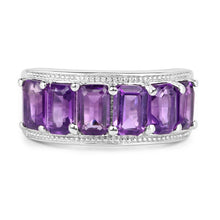 Load image into Gallery viewer, 3.30 Carat Genuine Amethyst .925 Sterling Silver Ring
