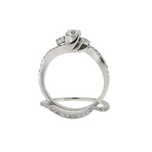 Load image into Gallery viewer, .70ct Diamond Engagement Ring Set 14KT White Gold
