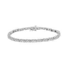 Load image into Gallery viewer, .925 Sterling Silver 1.0 cttw Miracle-Set Diamond Tennis Bracelet (I-J Color, I3 Clarity) - 7.25"
