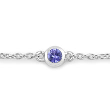 Load image into Gallery viewer, 0.50 Carat Genuine Tanzanite .925 Sterling Silver Bracelet
