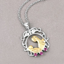 Load image into Gallery viewer, 0.14 Carat Genuine Ruby .925 Sterling Silver Pendant
