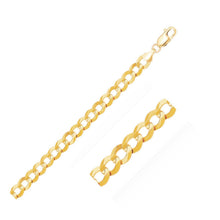 Load image into Gallery viewer, 8.2mm 10k Yellow Gold Curb Bracelet
