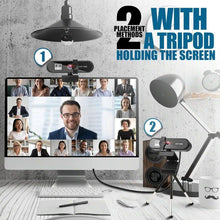 Load image into Gallery viewer, 2K 4K Pc Webcam With Gift Tripod Autofocus Usb Web Camera Laptop Mini Camera 1080P with Microphone For Full Widescreen Laptop USB Webcams Privacy Shutter Tripod Desktop Notebook Webcam Video Calling Recording Webcam
