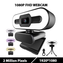 Load image into Gallery viewer, 2K Webcam Web Camera Study Chat Work PC Laptop Desktop USB With Microphone WebCamera Home Auto Light Correction for Desktop Laptop Streaming Computer USB Web Camera
