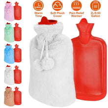 Load image into Gallery viewer, 2L Hot Water Bottle with Plush Cover
