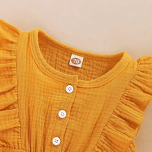 Load image into Gallery viewer, 2Pc Summer Newborn Baby Girls Romper Headband Ruffles Sleeveless Clothes - Ruffle Romper Baby girl clothes
