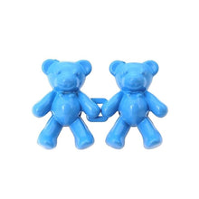 Load image into Gallery viewer, 2Pcs Bear Shaped Adjustable Jean Button Waist Buckle Snap Pants Buckle Extender Replacement Jeans Button Safety Pins No Sew Detachable Waist Body Fit Tighten Safety Pins
