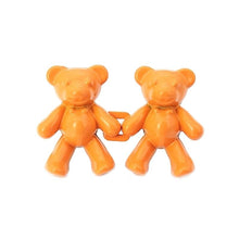 Load image into Gallery viewer, 2Pcs Bear Shaped Adjustable Jean Button Waist Buckle Snap Pants Buckle Extender Replacement Jeans Button Safety Pins No Sew Detachable Waist Body Fit Tighten Safety Pins
