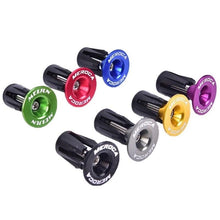 Load image into Gallery viewer, 2Pcs Bike Lightweight Bar End Plugs Aluminum Road Bicycle Grip Anti-Slip Handlebar Caps Bike Bar End Plugs Bike Handlebar Caps Handlebar End Plugs For Most Bicycles Road Bike Mountain Bike
