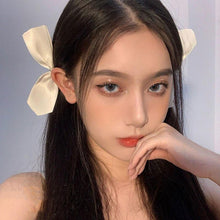 Load image into Gallery viewer, 2pcs Black White Ribbon Hair Bows Clips Vintage Bowknot Side Hairpin Cute Girls Barrettes Headdress Hair Accessories for Women
