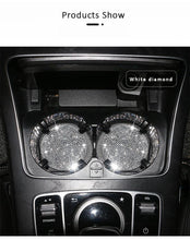 Load image into Gallery viewer, 2PCS Diamond Car Coaster Water Cup Slot Non-Slip Mat Silica Gel Pad Bling Car Coasters Silicone Crystal Car Cup Holder Mat Car Gadget Universal Bling Car Cup Mat Holder Insert Crystal Rhinestone Vehicle Cup Coaster Bling Car Accessories for Woman
