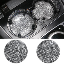 Load image into Gallery viewer, 2PCS Diamond Car Coaster Water Cup Slot Non-Slip Mat Silica Gel Pad Bling Car Coasters Silicone Crystal Car Cup Holder Mat Car Gadget Universal Bling Car Cup Mat Holder Insert Crystal Rhinestone Vehicle Cup Coaster Bling Car Accessories for Woman
