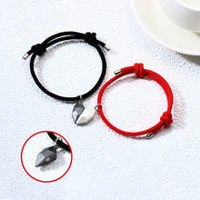 Load image into Gallery viewer, 2Pcs Heart Matching Friendship Couple Minimalist Bracelet Rope Braided Magnetic Distance Bracelet Magnetic Matching Heart Bracelet For Him Her Couple Gift For Girlfriend Boyfriend Lover Wife Husband
