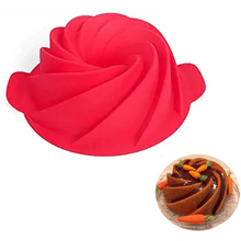 Load image into Gallery viewer, 2PCS New Luxury Large Spiral shape silicone Bundt Cake Pan 10- inch, Bread Bakeware Mold baking Tools Cyclone Shape Cake Mould  Baking Tool

