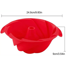 Load image into Gallery viewer, 2PCS New Luxury Large Spiral shape silicone Bundt Cake Pan 10- inch, Bread Bakeware Mold baking Tools Cyclone Shape Cake Mould  Baking Tool
