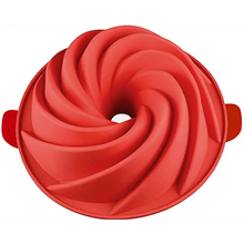 Load image into Gallery viewer, 2PCS New Luxury Large Spiral shape silicone Bundt Cake Pan 10- inch, Bread Bakeware Mold baking Tools Cyclone Shape Cake Mould  Baking Tool

