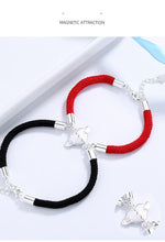 Load image into Gallery viewer, 2pcs / Set Magnet Attracts Pendant Couple Bracelet Heartbreak Charm Lucky Red Rope Bracelets Infinite Love Rope Bracelet Set Adjustable Relationship Matching Bracelet For Boyfriend Girlfriend Valentine's Day
