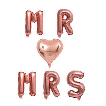 Load image into Gallery viewer, 2pcs/lot Good Quality 36inch Round White and black Print Mr&amp;Mrs Latex Balloons For Happy Wedding And  Valentine's Day
