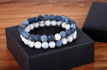 Load image into Gallery viewer, 2pcs/set 7 Style Couples Distance Bracelet Natural Stone Yoga Beaded Bracelet For Men Women Friend Gift Charm Natural Beaded Bracelets For Women Tiny Crushed Stone Natural Stone Charm Bracelet

