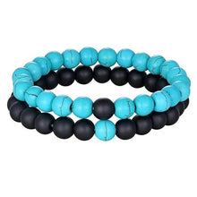 Load image into Gallery viewer, 2pcs/set 7 Style Couples Distance Bracelet Natural Stone Yoga Beaded Bracelet For Men Women Friend Gift Charm Natural Beaded Bracelets For Women Tiny Crushed Stone Natural Stone Charm Bracelet
