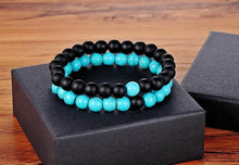 Load image into Gallery viewer, 2pcs/set 7 Style Couples Distance Bracelet Natural Stone Yoga Beaded Bracelet For Men Women Friend Gift Charm Natural Beaded Bracelets For Women Tiny Crushed Stone Natural Stone Charm Bracelet
