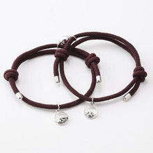 Load image into Gallery viewer, 2PCS/Set Alloy Couple Magnetic Attraction Ball Creative Bracelet Stainless Steel Friendship Rope Mutual Attraction Bracelets Vows Of Eternal Love Jewelry Gifts For Boyfriend Girlfriend Best Friend
