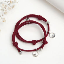 Load image into Gallery viewer, 2PCS/Set Alloy Couple Magnetic Attraction Ball Creative Bracelet Stainless Steel Friendship Rope Mutual Attraction Bracelets Vows Of Eternal Love Jewelry Gifts For Boyfriend Girlfriend Best Friend
