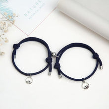 Load image into Gallery viewer, 2PCS/Set Alloy Couple Magnetic Attraction Ball Creative Bracelet Stainless Steel Friendship Rope Mutual Attraction Bracelets Vows Of Eternal Love Jewelry Gifts For Boyfriend Girlfriend Best Friend
