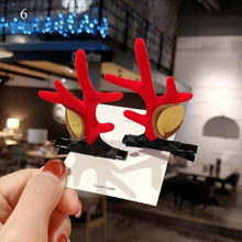 Load image into Gallery viewer, 2pcs/set Christmas Hair Clips For Girls Cute Deer Ear Hairpins Hairgrips Kids Christmas Antler Hairpin Barrette Fashion Hair Accessories For Women
