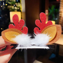 Load image into Gallery viewer, 2pcs/set Christmas Hair Clips For Girls Cute Deer Ear Hairpins Hairgrips Kids Christmas Antler Hairpin Barrette Fashion Hair Accessories For Women

