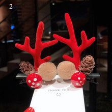 Load image into Gallery viewer, 2pcs/set Christmas Hair Clips For Girls Cute Deer Ear Hairpins Hairgrips Kids Christmas Antler Hairpin Barrette Fashion Hair Accessories For Women
