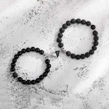 Load image into Gallery viewer, 2pcs/set Couple Bracelets Natural Stone Beads Heart Shaped Distance Magnet Attraction Couples Matching Stone Bracelet For Women Men Girl Boy Best Friend Healing Friendship Bracelet
