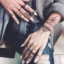 Load image into Gallery viewer, 2Pcs/Set Temporary Womens Tattoo 25 Luxury Designs Body Art Waterproof Tattoo For Hands Wedding Party
