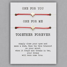 Load image into Gallery viewer, 2pcs/set Together Forever Love Infinity 8 Charm Bracelet Red String Couple Bracelets Wish Jewelry Long Distance Matching Bracelets For Best Friend Mother Daughter 17-30cm
