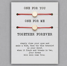 Load image into Gallery viewer, 2pcs/set Together Forever Love Infinity 8 Charm Bracelet Red String Couple Bracelets Wish Jewelry Long Distance Matching Bracelets For Best Friend Mother Daughter 17-30cm
