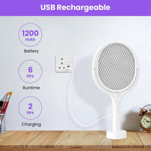Load image into Gallery viewer, 3-in-1 90º Rotating Electric Bug Zapper Racket
