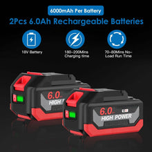 Load image into Gallery viewer, 3-In-1 Cordless Electric Impact Wrench Drill Screwdriver with Brushless Motor Max 3450RPM Variable Speed
