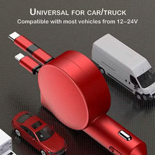 Load image into Gallery viewer, 3-in-1 Retractable Car Phone Charger
