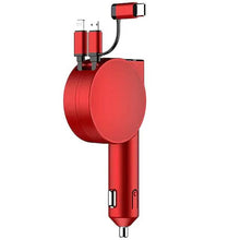 Load image into Gallery viewer, 3-in-1 Retractable Car Phone Charger
