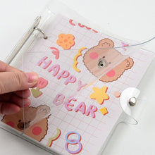 Load image into Gallery viewer, 3 Inch Polaroid Photo Album Cute Bear Transparent Jewelry Small Card Collection Storage Book Mini Leaf Scrapbook Paper Baby Family Scrapbook Albums
