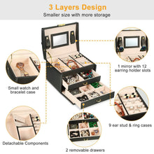 Load image into Gallery viewer, 3-Layer Jewelry Case Organizer
