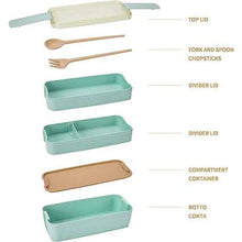 Load image into Gallery viewer, 3-Layer Stackable Bento Box Japanese Lunch Box Kit with Spoon &amp; Fork
