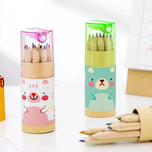 Load image into Gallery viewer, 3-Pack: 12-Color Cute Pencils Creative Stationery Cute Bear
