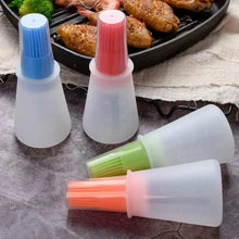 Load image into Gallery viewer, 3-Pack: 2.2oz Silicone BBQ Oil Bottle Brush with Flat-Bottom Design
