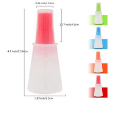 Load image into Gallery viewer, 3-Pack: 2.2oz Silicone BBQ Oil Bottle Brush with Flat-Bottom Design
