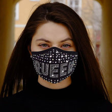 Load image into Gallery viewer, 3-Pack: All the Blings Rhinestone Cotton Face Mask
