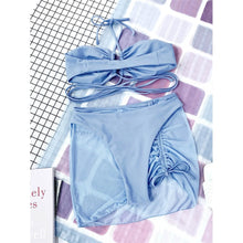Load image into Gallery viewer, 3-Pack: Criss Cross Halter Bikini Swimsuit &amp; Beach Skirt
